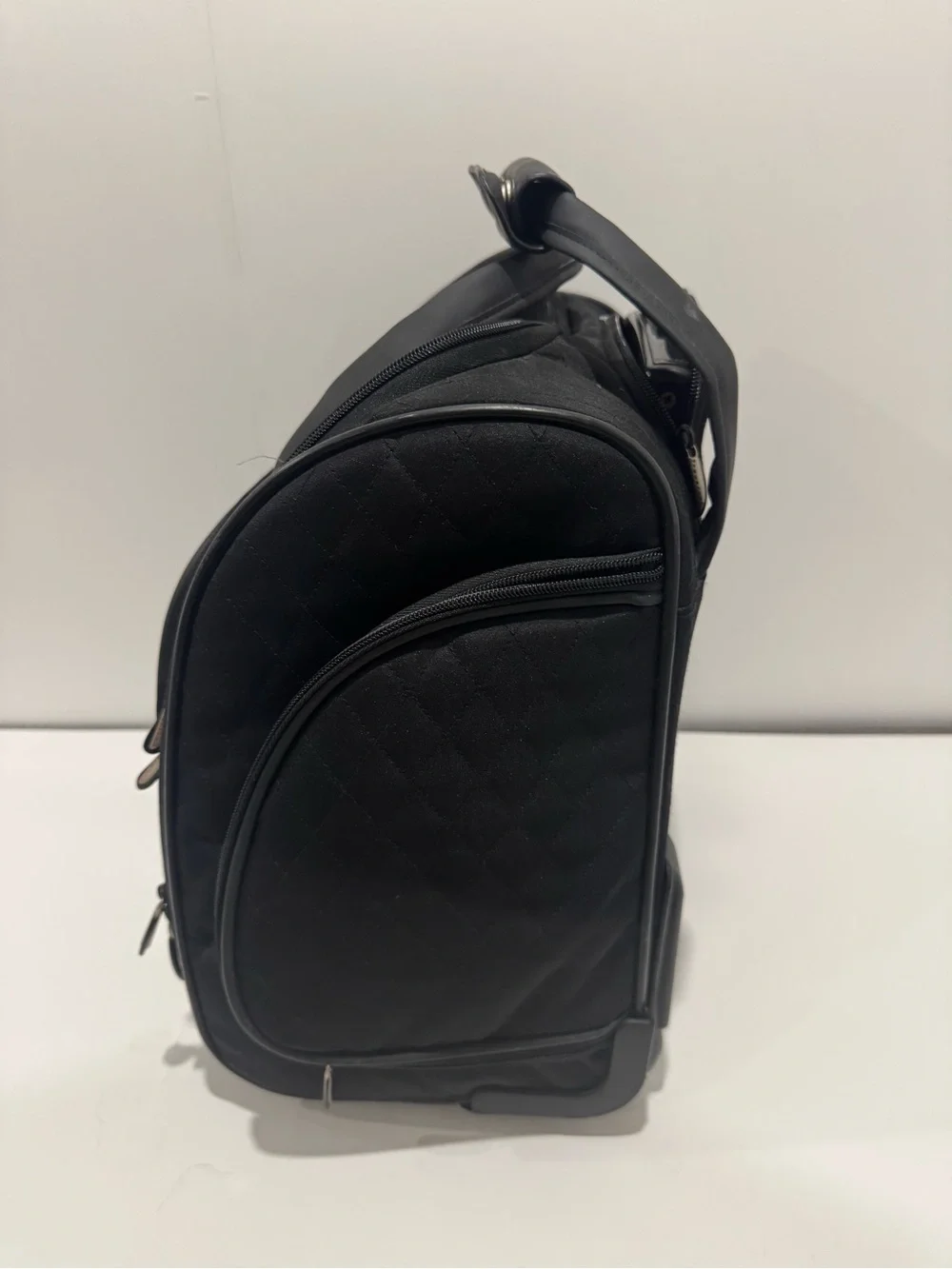 Travelon Wheeled Underseat Carry-on Rolling Luggage Quilted Black Handled